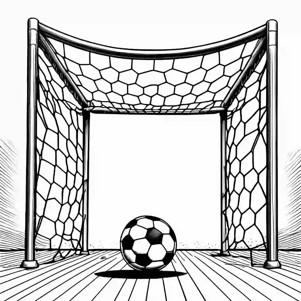 Soccer Goal coloring pages